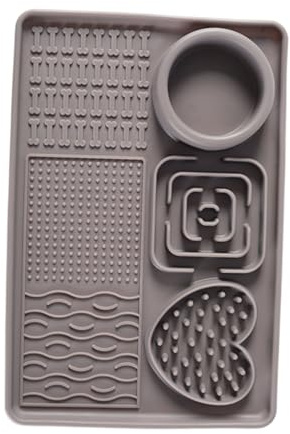 Alfombra De Lamiendo para Perros,Alfombra De Lamiendo De Silicona para Mascotas - Alimentación Lenta, De Enriquecimiento Multifuncional Antiestrés Estimulante Mental Y Juego Interior