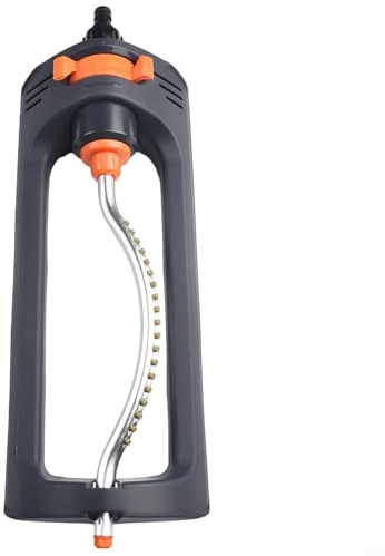 Irrigatore oscillante antiruggine con 19 fori, sistema di irrigazione da giardino regolabile per grandi prati, raffreddamento del cortile e doccia per animali, tubo spray in alluminio (B)