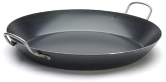 De Buyer Padella Paella 2 manici cm. 42 12 porzioni ferro brunito, 5023.42