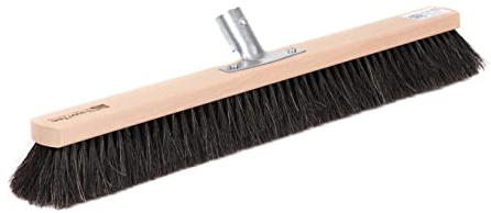 BawiTec Rosshaarbesen Besen-Länge 80cm,mit Metall-Stielhalterung Ø28mm,Rosshaar-Naturhaar-Borsten-Mischung,sehr weich,sehr Gute Staubbindung,Kehrbesen,Saalbesen,ohne Stiel,für Innen
