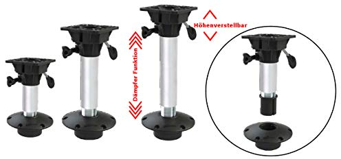 Oceansouth Waverider Socket Fuß für Bootssitz mit Dämpfer in 3 Größen Steuerstuhl Anglersitz höhenverstellbar Boot Größe 440mm - 570mm
