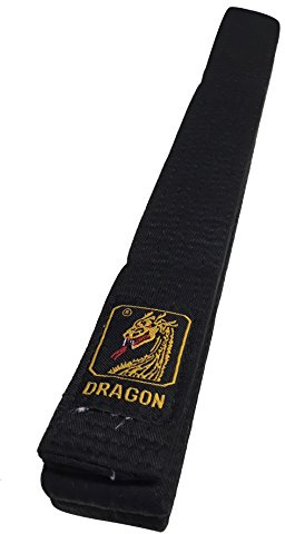 Karategürtel Judogürtel Budogürtel Dragon Schwarz 100% Baumwolle (330)
