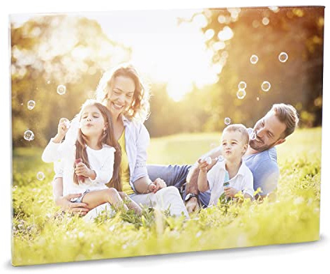PrintedGift Tela Personalizzata con Foto 20x30cm su Cotone Naturale 340g, Quadro con Telaio Legno Abete 2cm Resistente UV, Idea Regalo Emozionale Casa e Ufficio - Realizzato con cura in Italia