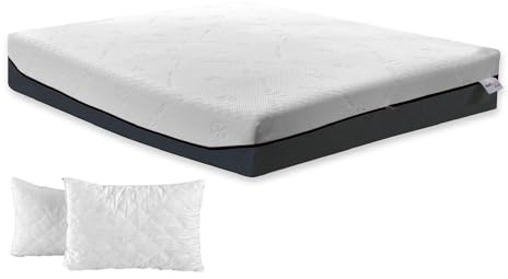 Tek H24 Madrass med 1600 fickfjädrar, Ashlar Memory Foam, 7 massagezoner med kampanjkudde, medicinsk utrustning, ca 160 x 200 cm