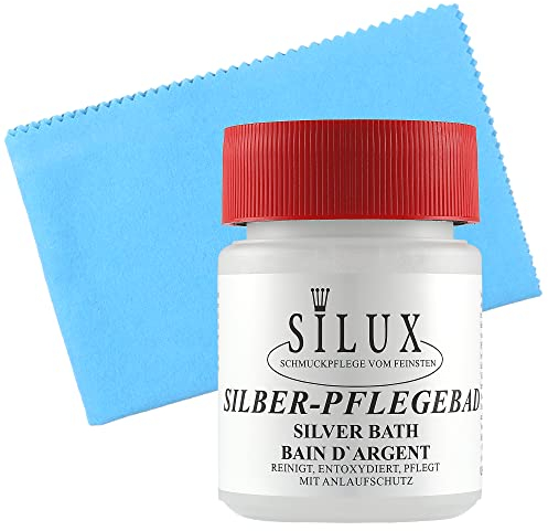 Silberbad für Silberschmuck 200 ml mit Silberputztuch Made in Germany Silberreiniger für Schmuck Schmuckreiniger Profi Silber Reiniger Silberputzmittel ?