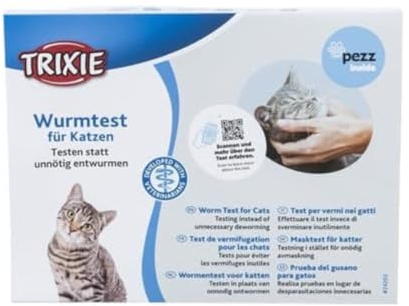 TRIXIE praktischer Wurmtest für Katzen, für Zuhause, 19,5 × 15 × 2 cm - 24203