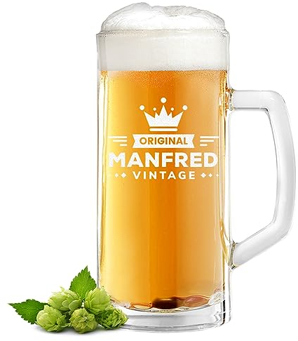 polar-effekt Bierseidel Krug 0,5 Liter mit Gravur - Geschenke für Männer - Geschenk zum Geburtstag und Weihnachten - Bierglas für alle Biersorten - Geschenkidee für Mann Geburtstagsgeschenk