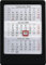 Zettler - 3-Monats-Tischaufsteller 2025 schwarz,12x16cm, Tischkalender mit 3 Monaten auf 1 Seite, Datumsschieber, Feiertage hervorgehoben, Wochenzähler und deutsches Kalendarium