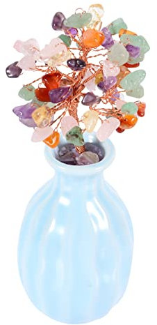 ABOOFAN Zz0279 Keramikflasche Kupferdraht Kristall Baumschmuck Feng Shui Dekoration Für Zuhause