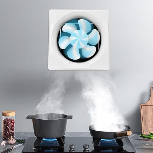 HauTour Ventilador de desagüe 200 mm, silencioso, 450 m³/h, con válvula de retroceso, para baño, cocina, invernadero, garaje, blanco