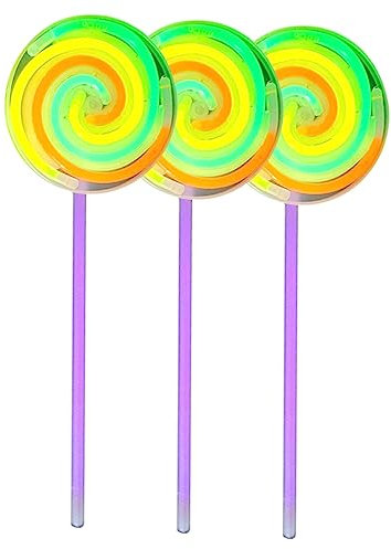 Alasum Party-spielzeug 3 Stück Leuchtstäbe Großpackung Leuchtender Lutscher Für Kinder Nachtlicht Lutscher Windrad Zufällige Farbe