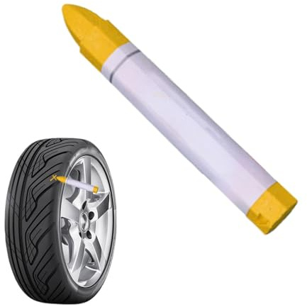 Marcador de neumáticos - lápiz de pintura de neumáticos, marcador de pintura de automóvil amarillo | Indicador de neumáticos a prueba de agua, bolígrafo de letras para neumáticos, marcador de