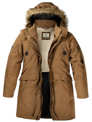 Legendary Whitetails Womens Parka with Hood Water Resistant Shell Polyfill Insulated Winter Coat, Barley, LRG