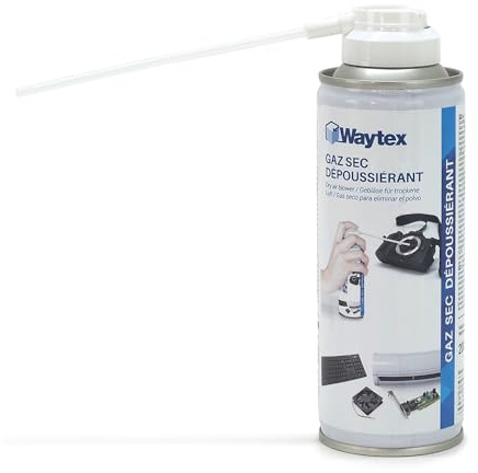 Dépoussiérant Spray Air sec Ultra Puisant 5 bars, Aérosol de 200ml, Bombe d’Air Comprimé Nettoyant pour PC, Clavier, Appareil Photo et Composants électroniques, avec buse précision