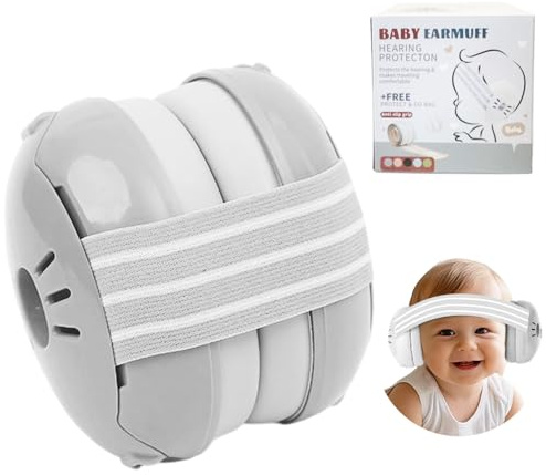 KUWUNG Cuffie antirumore per bambini, da 0 a 36 mesi, cuffie antirumore per bambini, protezione dell'udito per bambini, con morbido cuscino e fascia regolabile, per dormire e viaggiare Essentia