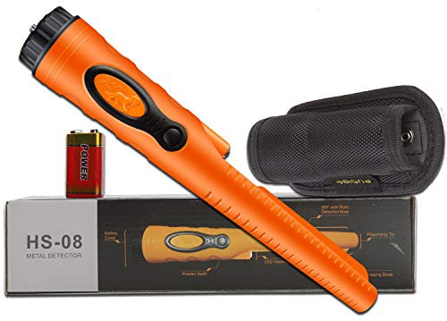 Détecteur de métaux Pinpointer entièrement étanche – Sonde de localisation de recherche à 360° – Outil de chasse au trésor – Accessoires pour adultes et enfants (trois modes) 2023 Hs08 Orange