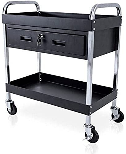 QUIRUMED Carrello per parrucchieri e studi di tatuaggi con cassetto e vassoio