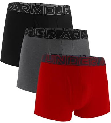 Under Armour retroshorts för män (3-pack), Castlerock Heather – Core, XS