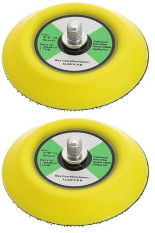 Lot de 2 tampons de polissage avec filetage M8 12000 tr/min Papier abrasif revêtu de velours Ponceuse pneumatique Disque adhésif Boîtier de ponçage Outil électrique Accessoires 75 mm