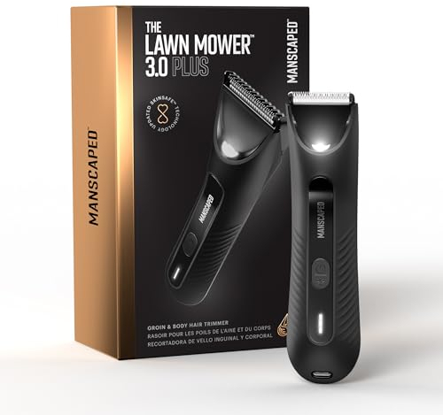 MANSCAPED® The Lawn Mower® 3.0 Plus Groin & Body Hair Trimmer – Updated SkinSafe® Trimmer Blade, Waterproof Wet/Dry Groomer, USB-C Rechargeable, Men’s Wireless Ball Shaver
