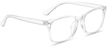 Lunettes Anti Lumière Bleue,UV400 Lunette Gaming d'Ordinateur,Lunette Monture Transparent Homme Femme,Soulager Les Verres De Fatigue Des Lunettes,Pour Gaming,Lecture,écriture,Couture (Transparent)