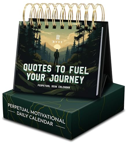 Motivational Calendar for Men – Daily Flip Calendar with 366 Inspirational Quotes – Inspirational Gifts for Him, Office Decor, Desk Accessories, Daily Affirmations, Perpetual Desk Calendar, Office Gifts