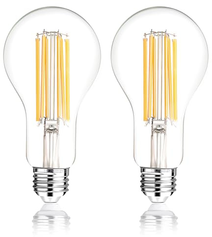 FLSNT Lampadina E27 200W equivalente, 18W A70 Lampadina E27 Bianco Freddo 3000LM Super Brillante, 4000K Bianco Freddo, Non dimmerabile, Vetro Trasparente, confezione da 2