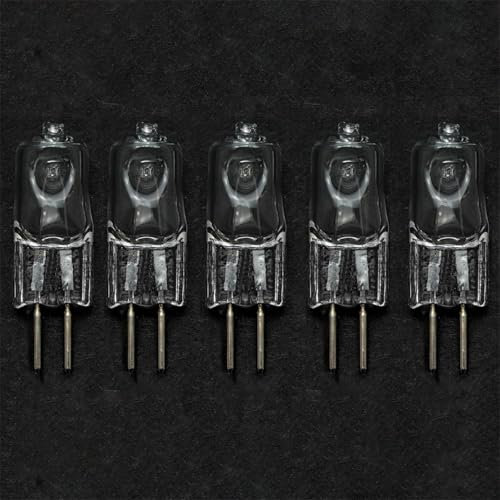 UGEFKMQ 5PC Lampadine Alogene G5.3 50 Watt 220 Volt Lampada Alogena G5.3 20W 35W 75W 100W Capsula Trasparente Lampadina GU5.3 base a doppio ago per Illuminazione Domestica 100W