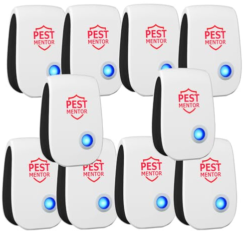 Ultrasonic Pest Control Repeller 10 Pack, Electronic Pest Repellent Plug in Indoor for Insect Roaches Spider Ant Mouse Repellent Indoor for Home Basement Attic Garage