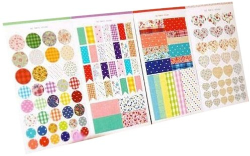 Wrapables Decorative Pattern Masking Stickers Set Planner Stickers Set (4 sheets/130 Stickers)