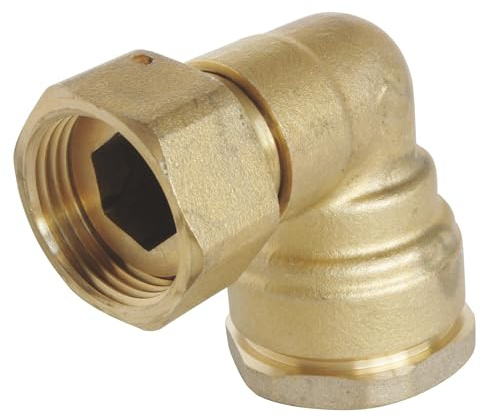 SOMATHERM FOR YOU, Raccord coudé en laiton pour tube PE Ø25 mm avec écrou tournant 3/4 - Sens unique de montage, étanchéité optimale, pression 20 bars, garantie 5 ans