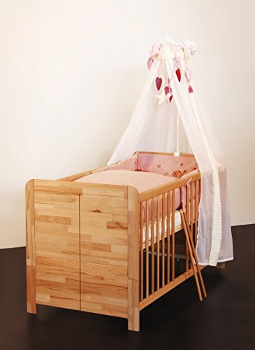 Babybett 70x142cm, in kernbuche massiv, geölt