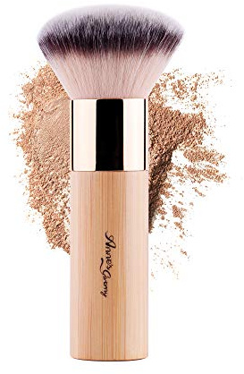 ANNE'S GIVERNY Makeup Foundation Sponge Brush Bronzer Loose Powder Blush Finish Airbrush Buffer Contour Kabuki Blender (Bamboo)