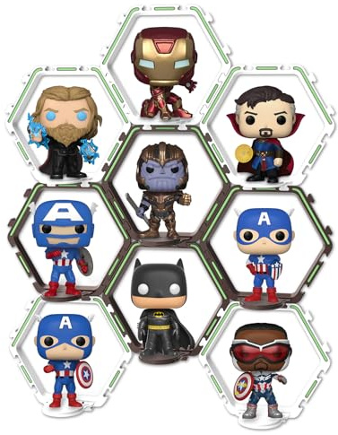 YODAR 9-teiliges Regal für Funko-Pop-Figuren, schwebende Regale, Display für Organizer und Dekoration, Sammlerstücke, Ausstellungsständer, Vitrine, leuchtet bei Nacht