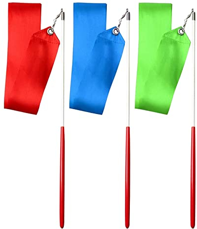 Tanz Band, 3 Stück Tanz Bänder, Tanzen Streamer, Dance Ribbons, Dance Ribbon, Gymnastik Tanz Band Kinder, Rhythmische Gymnastik Band, Gymnastics Bänder, Gymnastics Streamer, Gymnastik Ribbon