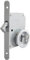 bricoleva.it Kit serrure porte coulissante rosette ronde avec clé, poignée avec serrure pour porte coulissante (couleur chrome satiné)