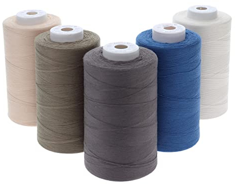 SEWFIL Dacor 120 - Pack de 5 bobinas de hilo de coser de poliéster (5 conos x 5.000 metros) - Mix 10 Pants