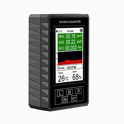 Lioaeust Nuclear Radiation Detector, for GEIGER Nuclear Radiation Detector for GEIGER Counter Ionizing Radiation Tester(Black)