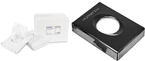 Funny Hygiene-Bags weiß, 48 Boxen a 25 Bags, 1er Pack (1 x 48 Stück) & Hygienebeutel-Spender - Farbe: Chrom.