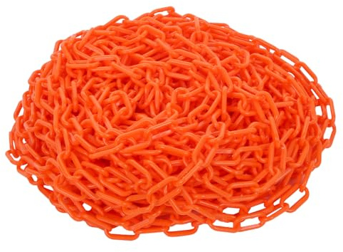 szkoo Chaîne de délimitation de 30,5 m - En plastique orange - Pour la sécurité d'avertissement, le contrôle humain, le trafic, la file d'attente
