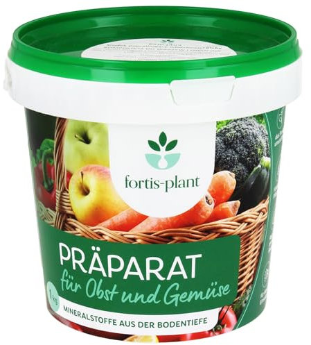 FORTIS-PLANT Mineraldünger für Obst und Gemüse garantiert nachhaltiges Wachstum – langanhaltende Wirkung, 100% natürlich, ökologisch – ohne Chemie, reguliert den pH-Wert des Bodens, eine Mischung