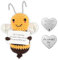 Lucktao Pocket Hug Positive Bee,Niedliche Häkelbiene Puppe,Positive Energie Biene Glücksbringer,Positive Potato,Biene Kuscheltier,Lustige Positive Bienen,für Freundin,Kinder,Positive Geschenke