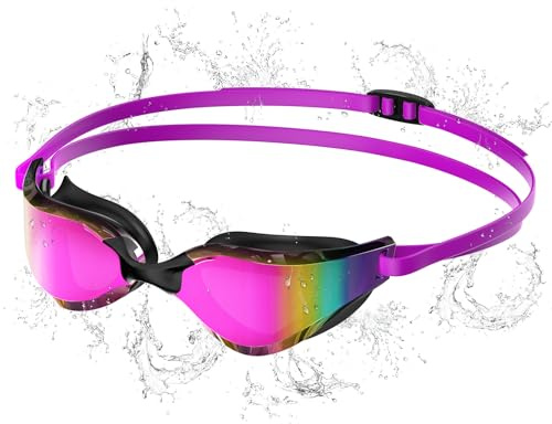 Seaflar Occhialini Nuoto Polarizzati Anti-Appannamento Protezione UV400, Cinturino Regolabile in Silicone - Professionale per Adulti & Adolescenti, Sport Acquatici Uomini Donne