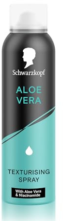 Schwarzkopf Texturising Spray Aloe Vera 150ml, Hair Styling for Natural Waves and Volume, Styling Spray for All Hair Types, with Aloe Vera & Niacinamide, Vegan Formula*