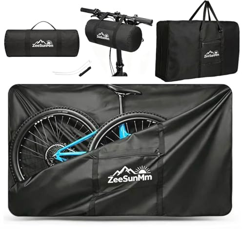 Sac de Transport Vélo, 29 Pouces Grand Housse de Velo Pliant, Housse de Roue VTT Pliable Sacoche Grand Pliant Porte-Vélo pour Cyclisme VTT Voyage