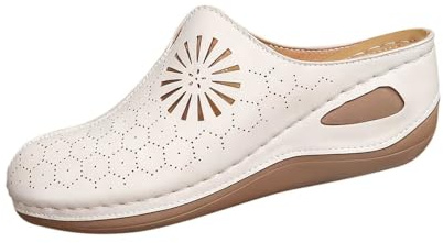 Ciabatte Chiusi Davanti Donna Estive Slip On Ultra Pantofole Antiscivolo Chiuse Sandali con Plantare Estraibile Morbido Traspiranti Sneakers Leggere Casa Comode Scarpe da Camminata Cuscino d'Aria