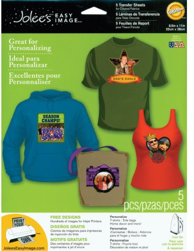 Jolee's Boutique Easy Image Iron-on Transfer Paper, Colored Fabrics