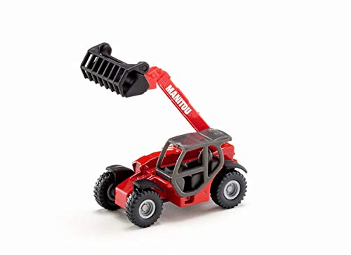 siku 1482, Manitou Teleskoplader, Metall/Kunststoff, Rot, Beweglicher Ladearm