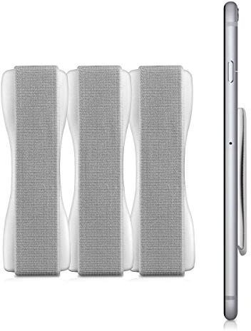 kwmobile Smartphone Fingerhalter 3 Set - Handy Halter Griff Halterung Einhandbedienung - 3X Handyhalter in Silber
