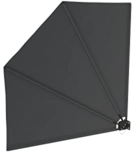 empasa Balkonfächer Sichtschutz Sonnenschutz Balkonsichtschutz Balkonmarkise Trennwand mit Wandhalterung, Verschiedene Größen und Farben